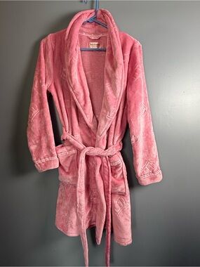 Juicy Couture Pink Velour Belted Bathrobe Womens Sz S/M
